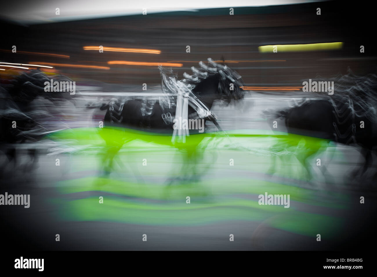 Chevaux PERCHERONS EN MOUVEMENT MINNESOTA STATE FAIR Banque D'Images