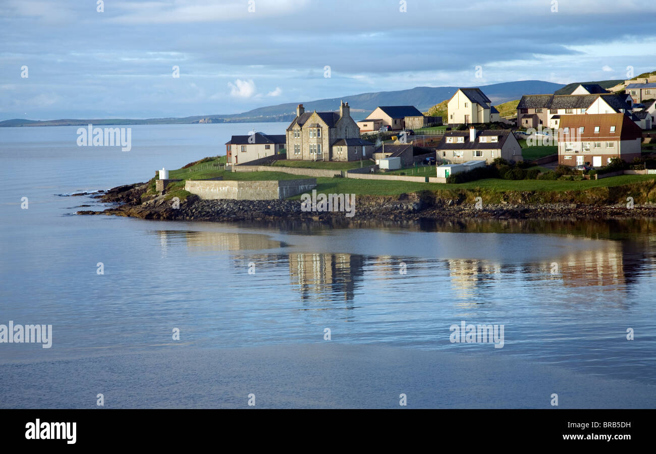 Port et la ville, Lerwick, Shetland, Scotland Banque D'Images