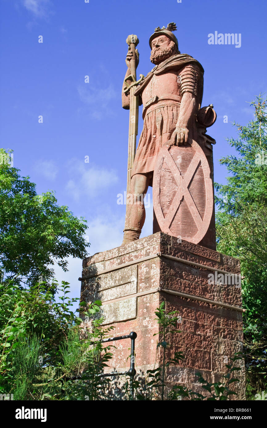 Statue de William Wallace à Dryburgh nr Melrose Ecosse Banque D'Images