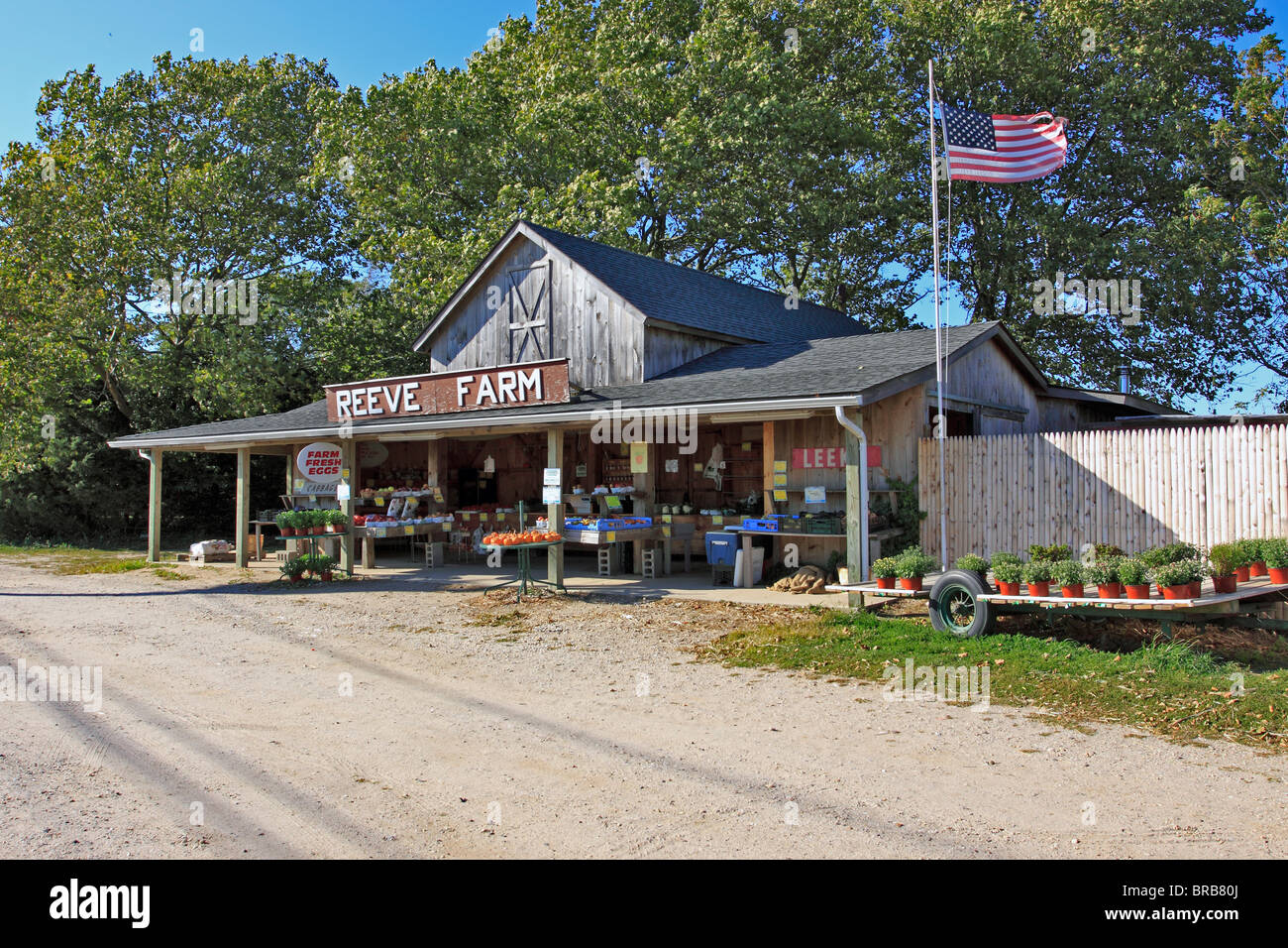 Ferme sur la fourche nord de long Island NY Banque D'Images