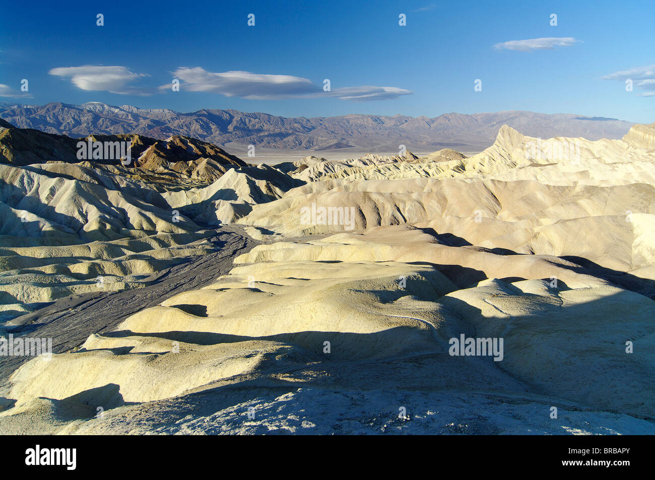 Avis de Zabriskie Point dans la Death Valley National Park, California, USA Banque D'Images