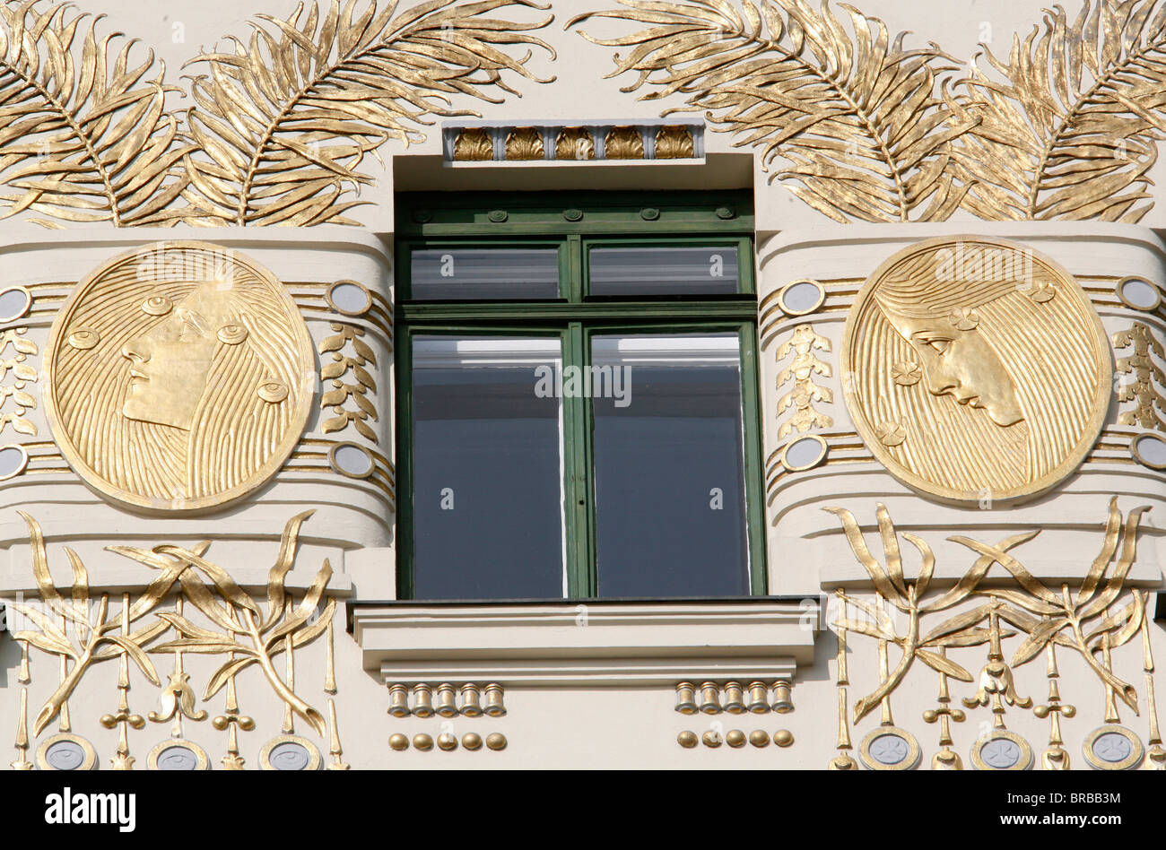 Immeuble d'habitation le Linke Wienzeile par Otto Wagner, Vienne, Autriche Banque D'Images