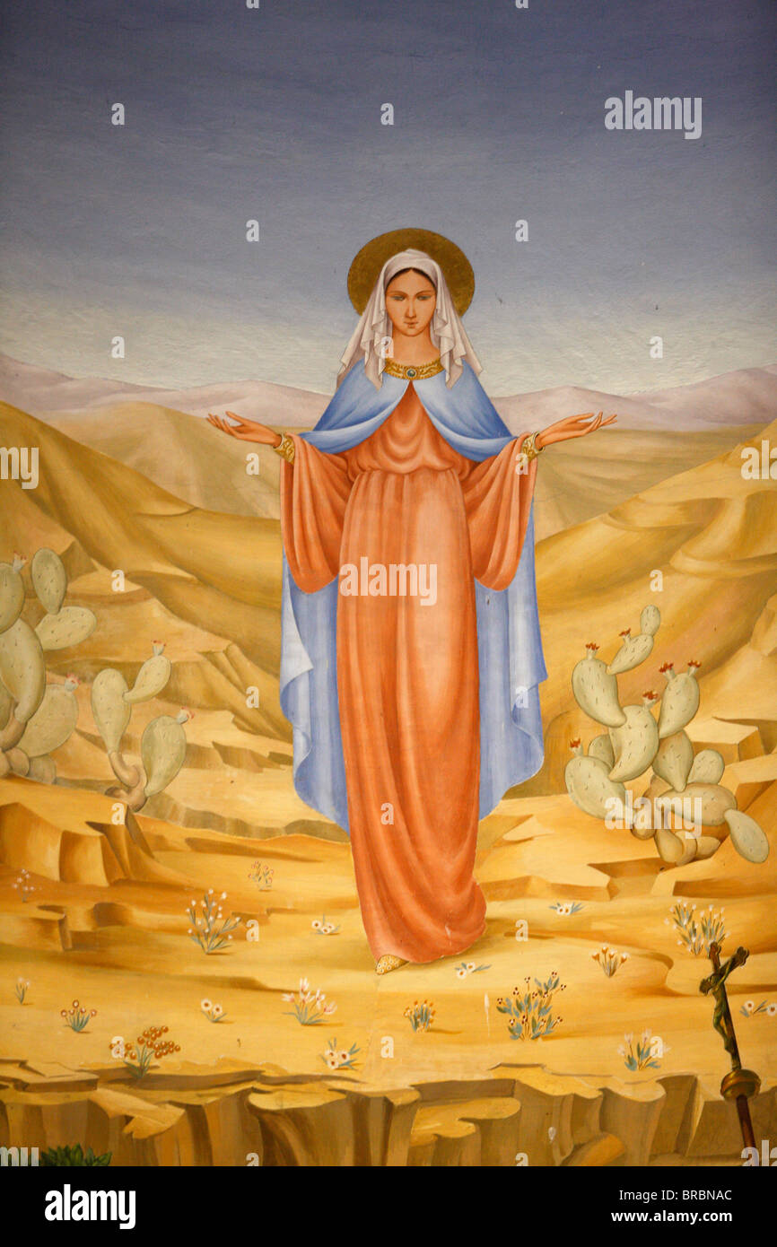 Tableau de la Vierge Marie en Terre Sainte en l'église De visite à Ein Kerem, Israël Photo Stock Tableau de la Vierge Marie en Terre Sainte en l'église De visite à Ein Kerem, Israël Photo Stock