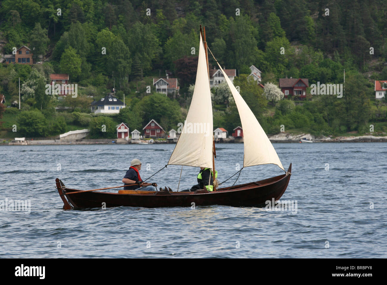Petit voilier, Oslofjord Banque D'Images