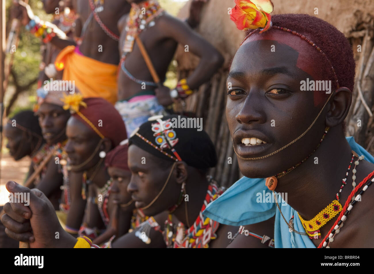 La tribu Samburu, Loisaba Wilderness Conservancy, Laikipia, Kenya, Afrique de l'Est Banque D'Images