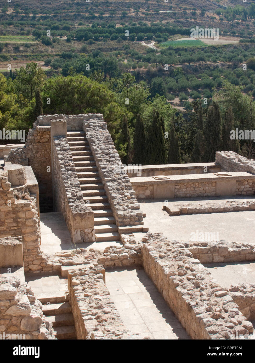 Palais Minoen, Knossos, Crete Banque D'Images