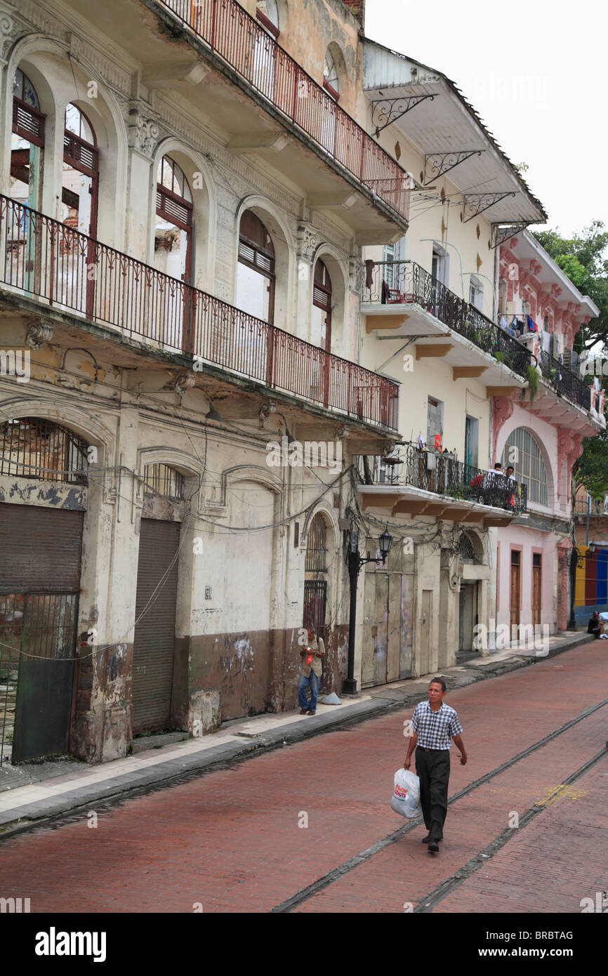 Casco Viejo (vieille ville) (vieille ville), Panama City, Panama, Amérique Centrale Banque D'Images