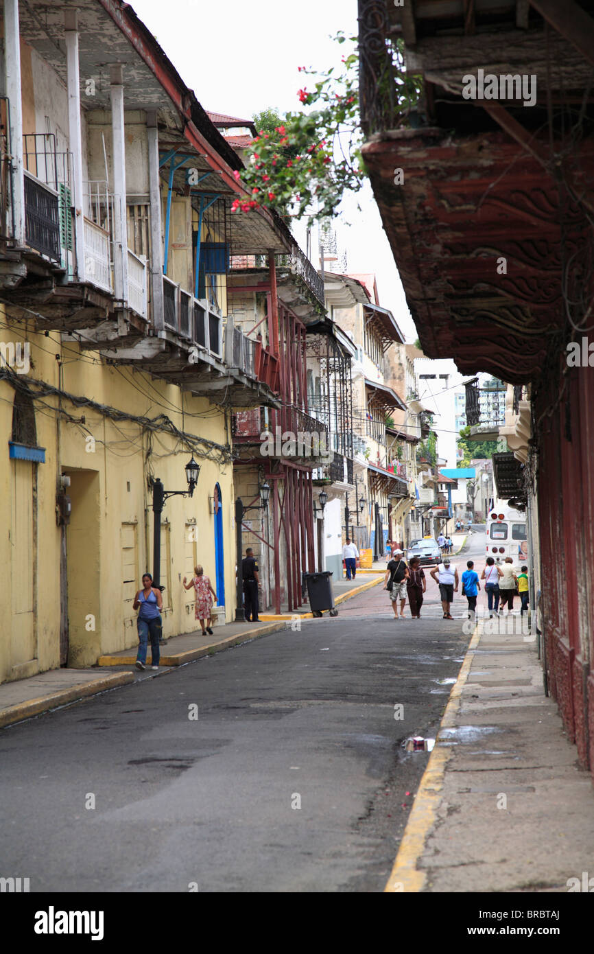 Casco Viejo (vieille ville) (vieille ville), Panama City, Panama, Amérique Centrale Banque D'Images