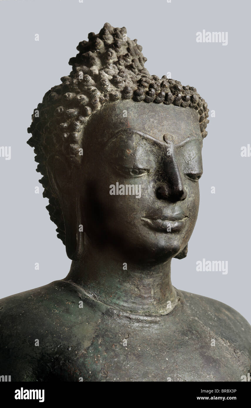 Bouddha en ordre décroissant de ciel Tavatimsa, Buri Ram, Musée National de Bangkok, Bangkok, Thaïlande Banque D'Images