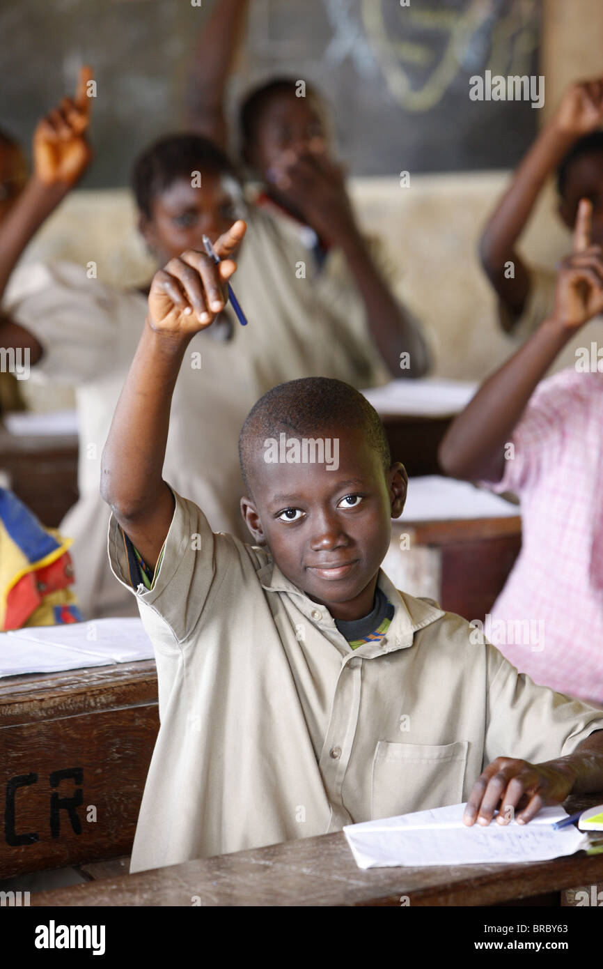 L'école de l'Afrique, Lomé, Togo, Afrique de l'Ouest Banque D'Images