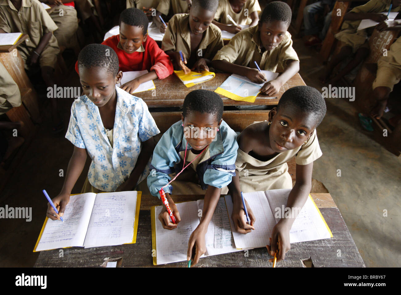L'école de l'Afrique, Lomé, Togo, Afrique de l'Ouest Banque D'Images