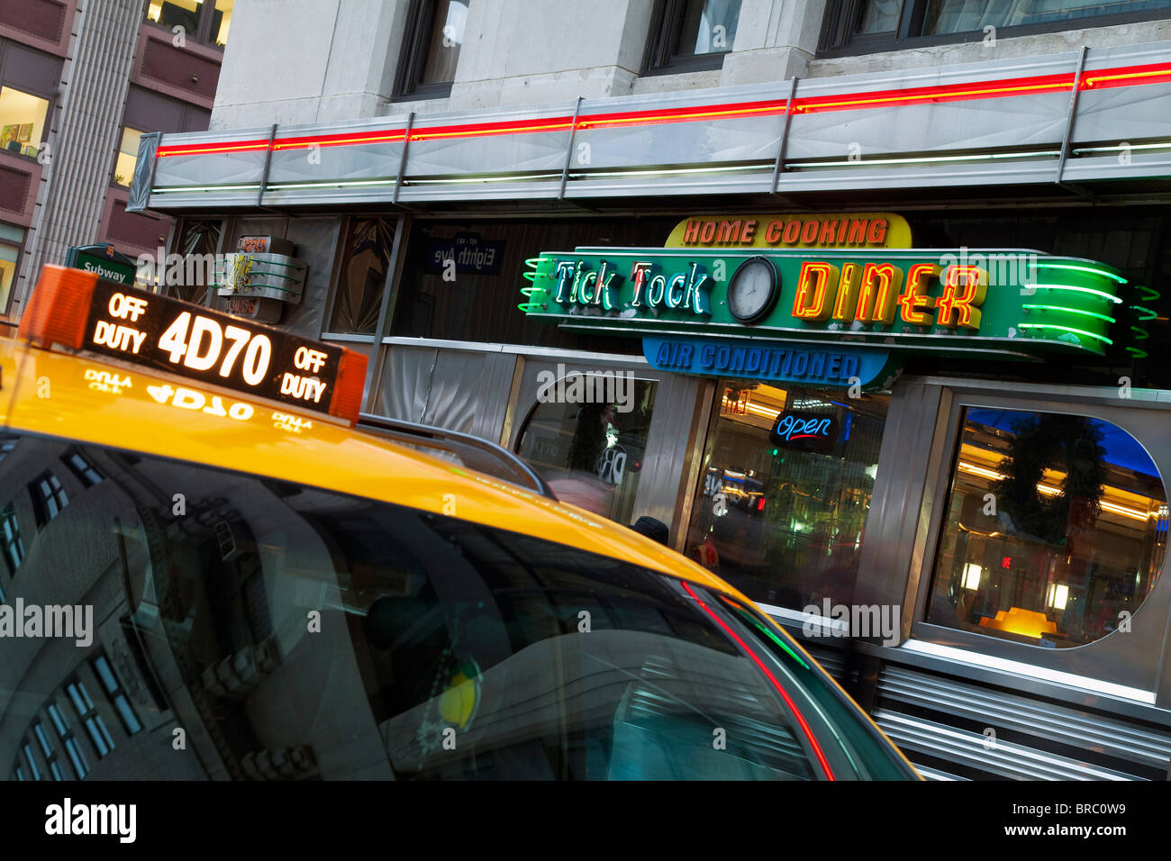 Diner au centre de Manhattan, New York City, New York, USA Banque D'Images