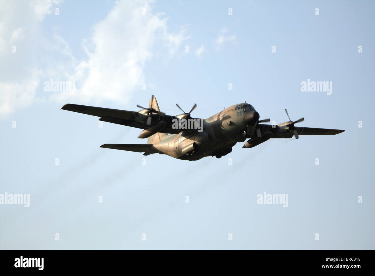Royal Australian Air force c-130H Hercules décolle de son raafb homebase Richmond, New South Wales, Australie Banque D'Images