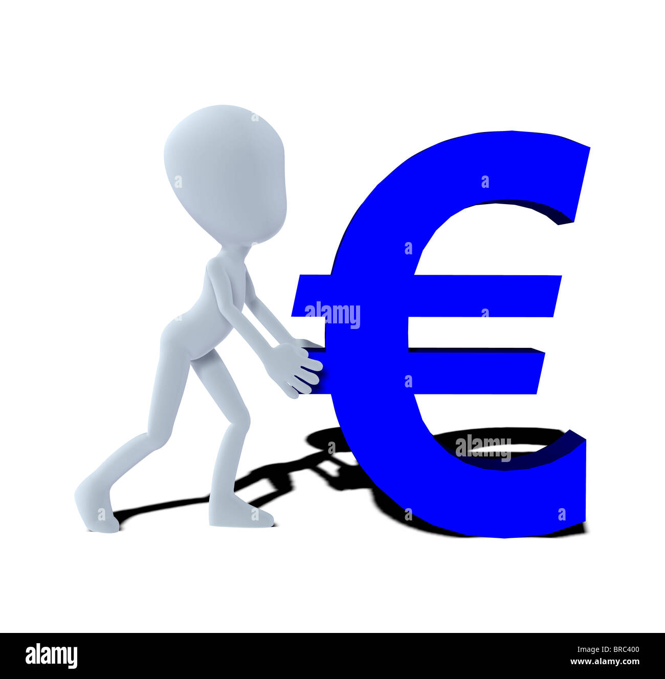 Concept figure avec symbole Euro Banque D'Images
