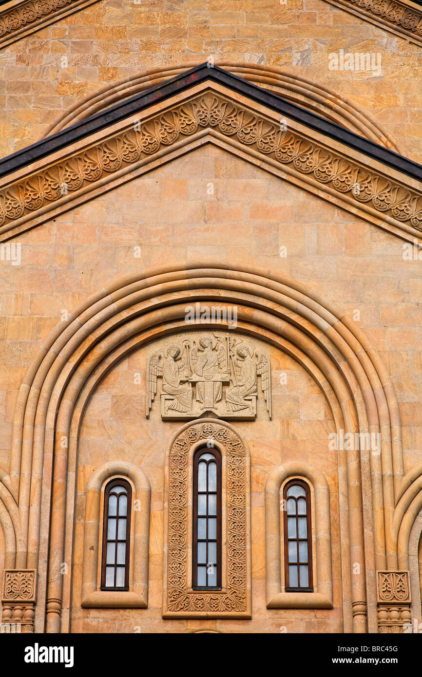 Tsminda Sameba Cathedral, Tbilissi, Géorgie Banque D'Images