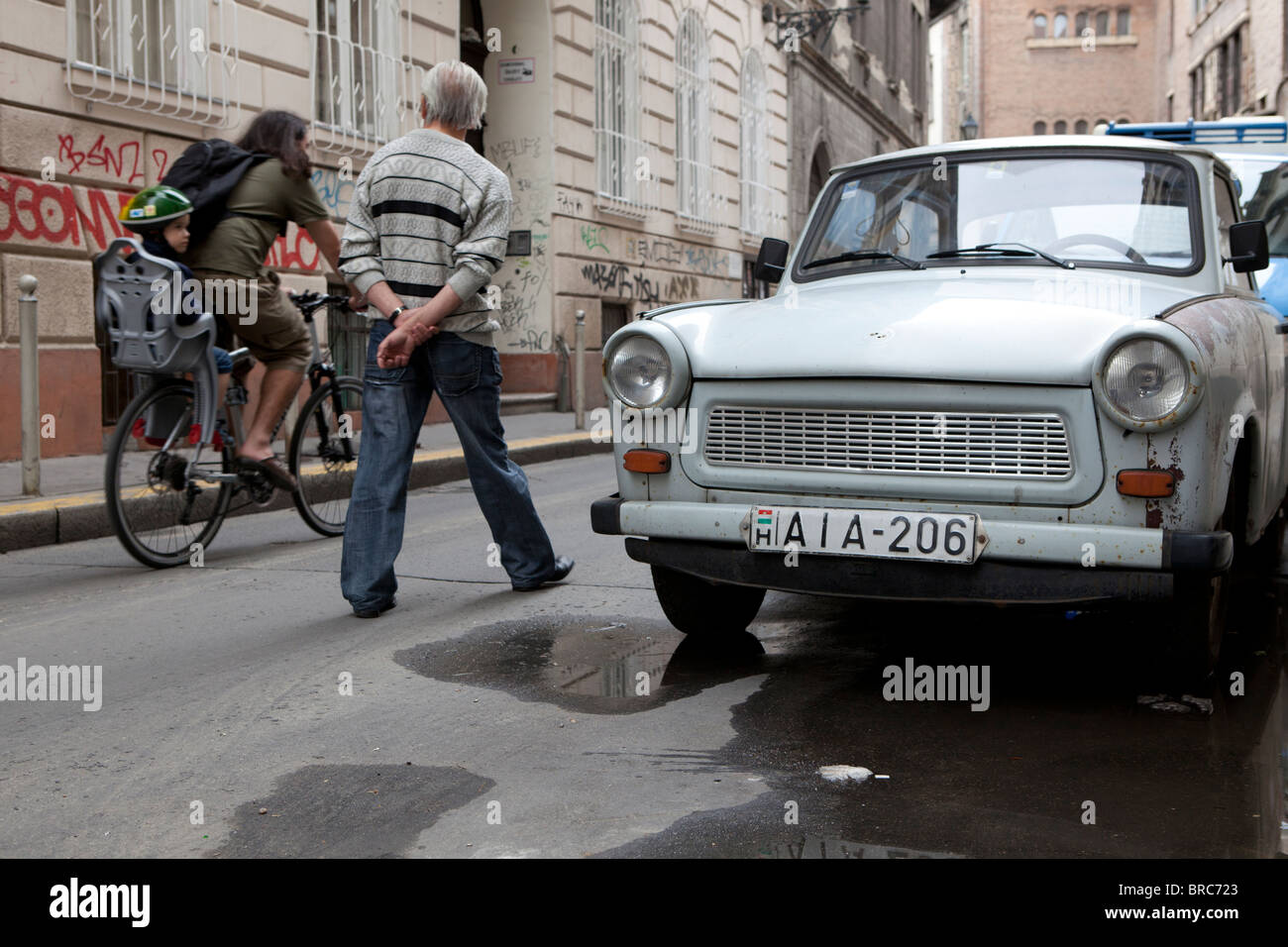 Rue Trabant Budapest Hongrie Banque D'Images