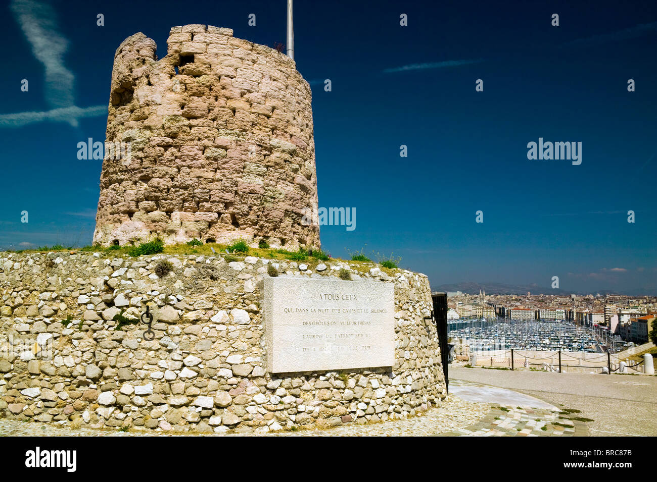 FORT SAINT NICOLAS ET LE VIEUX PORT, Marseille, Provence, France Banque D'Images