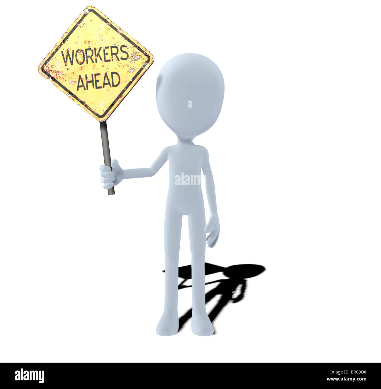 Concept figure avec les travailleurs à venir signer Banque D'Images