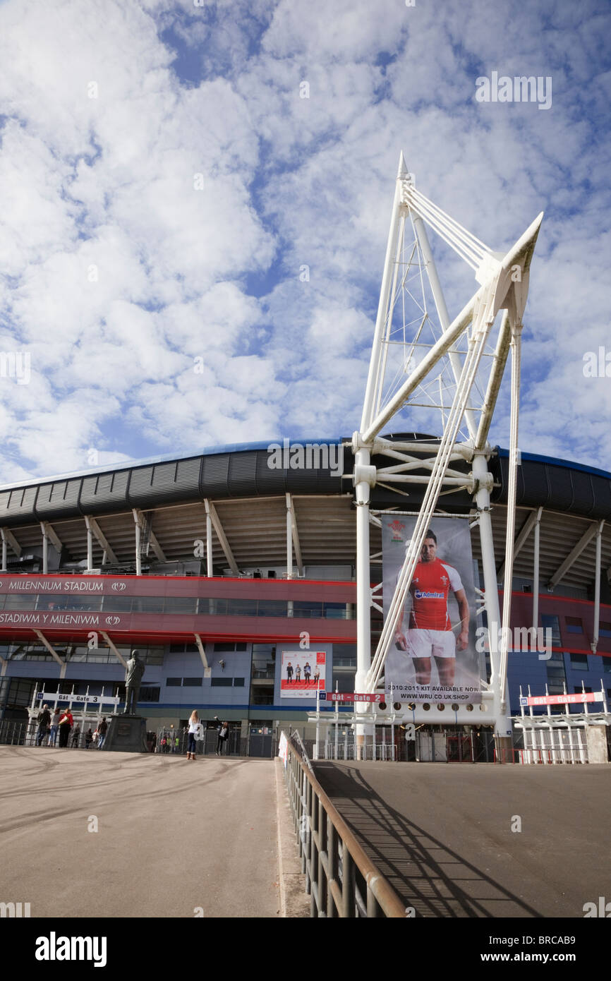 Cardiff (Caerdydd), Glamorgan, Pays de Galles, Royaume-Uni. Millennium Stadium football et rugby avec photo de Gavin Henson Banque D'Images