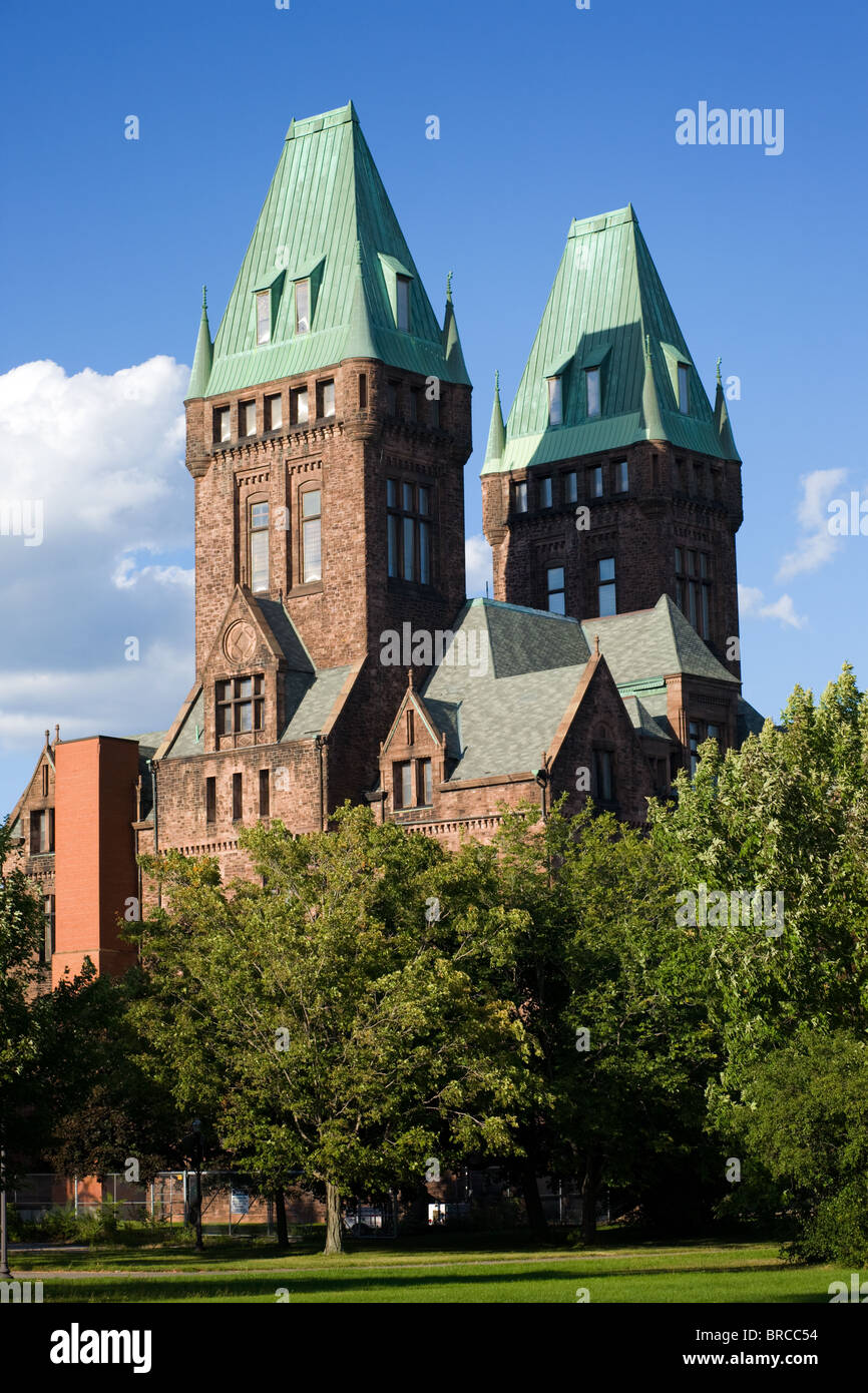 L'Hôpital d'état de Buffalo par H. H. Richardson, premier exemple de style roman Richardsonien Buffalo New York Banque D'Images