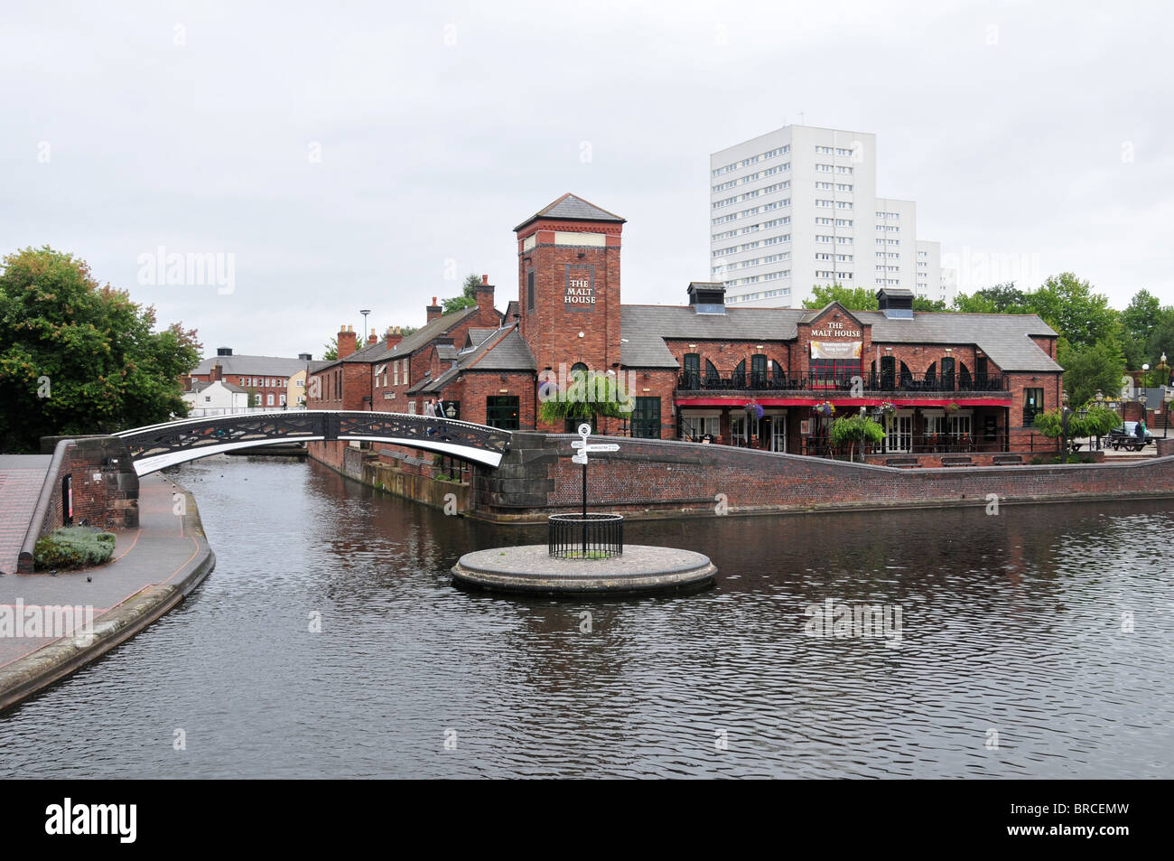 The Malt House par Vieille Tour Junction, Birmingham et Birmingham et Fazeley Canals Banque D'Images