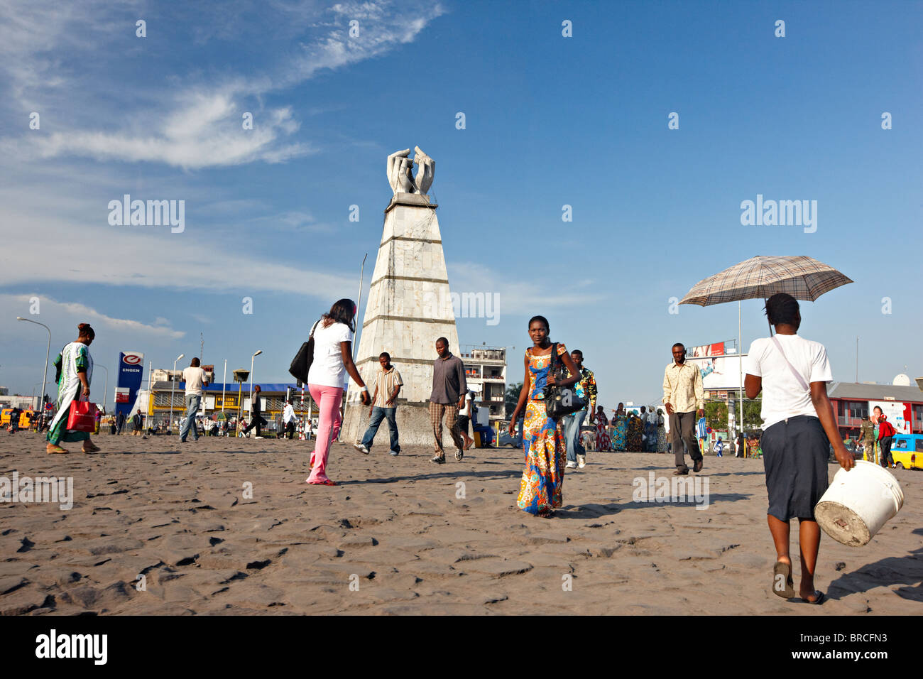 Place de la Victoire, Kinshasa, République démocratique du Congo, l'Afrique Banque D'Images