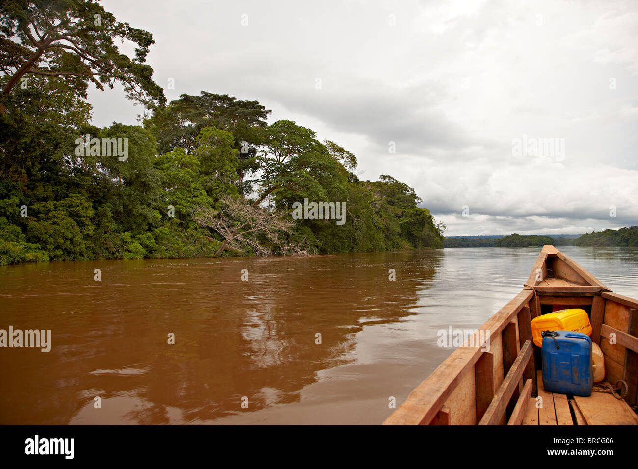 La rivière Sangha, République du Congo, Afrique Banque D'Images