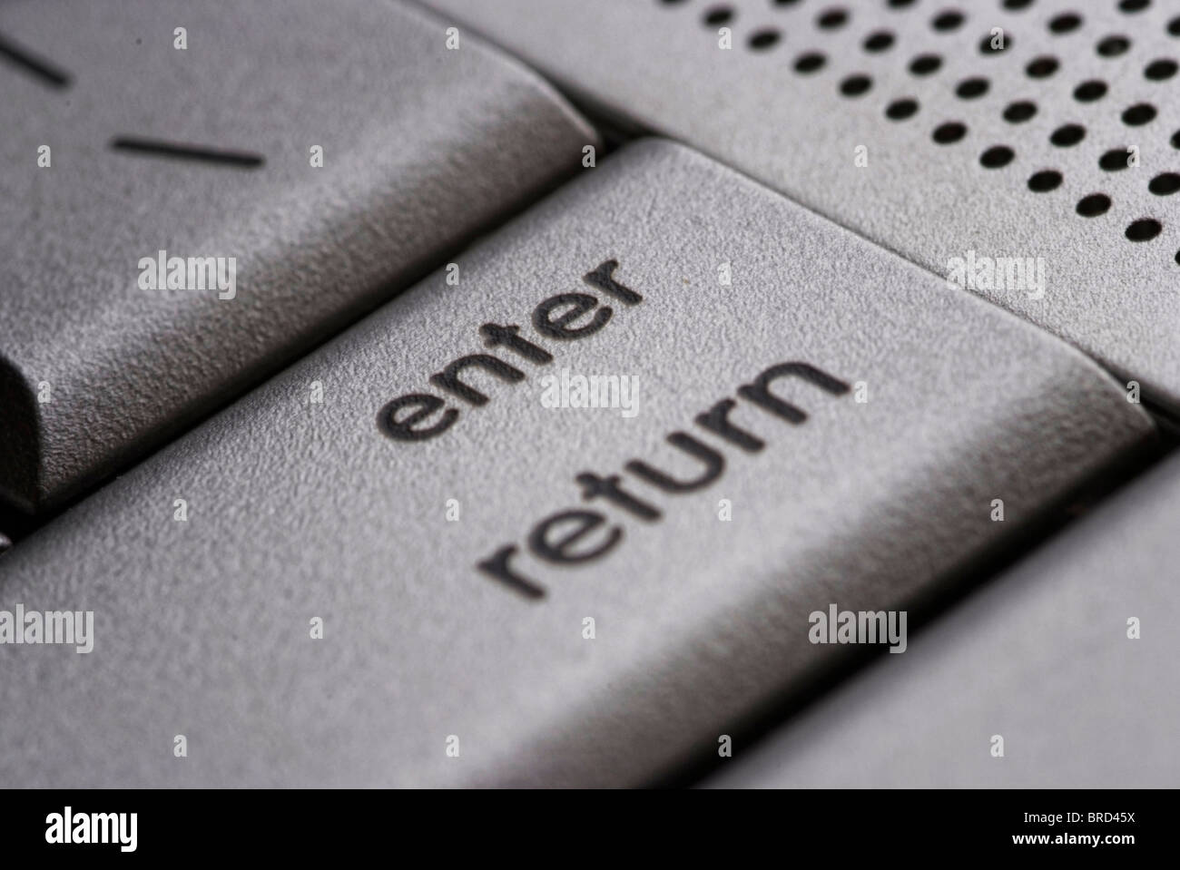 Close-up d'une entrée à partir d'un ordinateur portable d'argent Banque D'Images