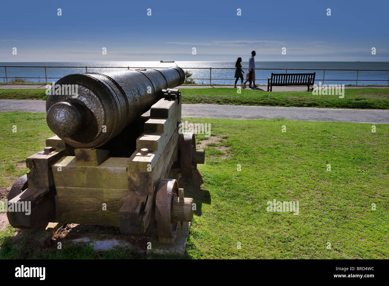 Dans le soleil - Gun Hill, Southwold, Suffolk Banque D'Images