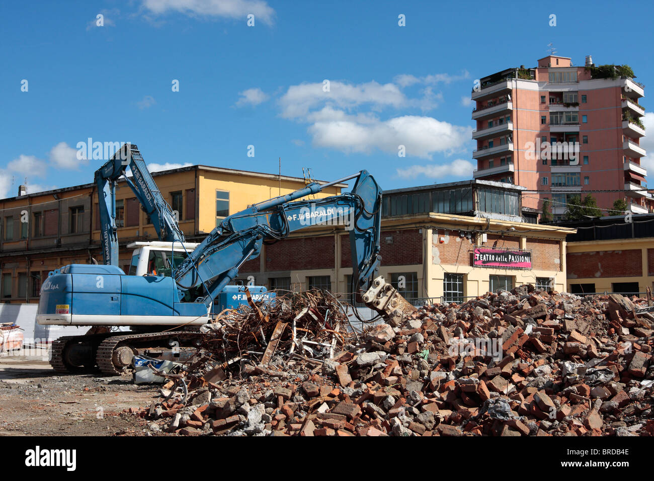 Site de construction à Modène Italie Banque D'Images