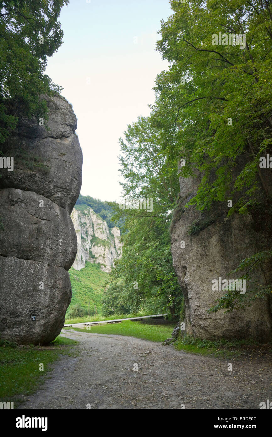 Repère naturel 'Gate' de Cracovie à Ojców près de Cracovie, Pologne Banque D'Images