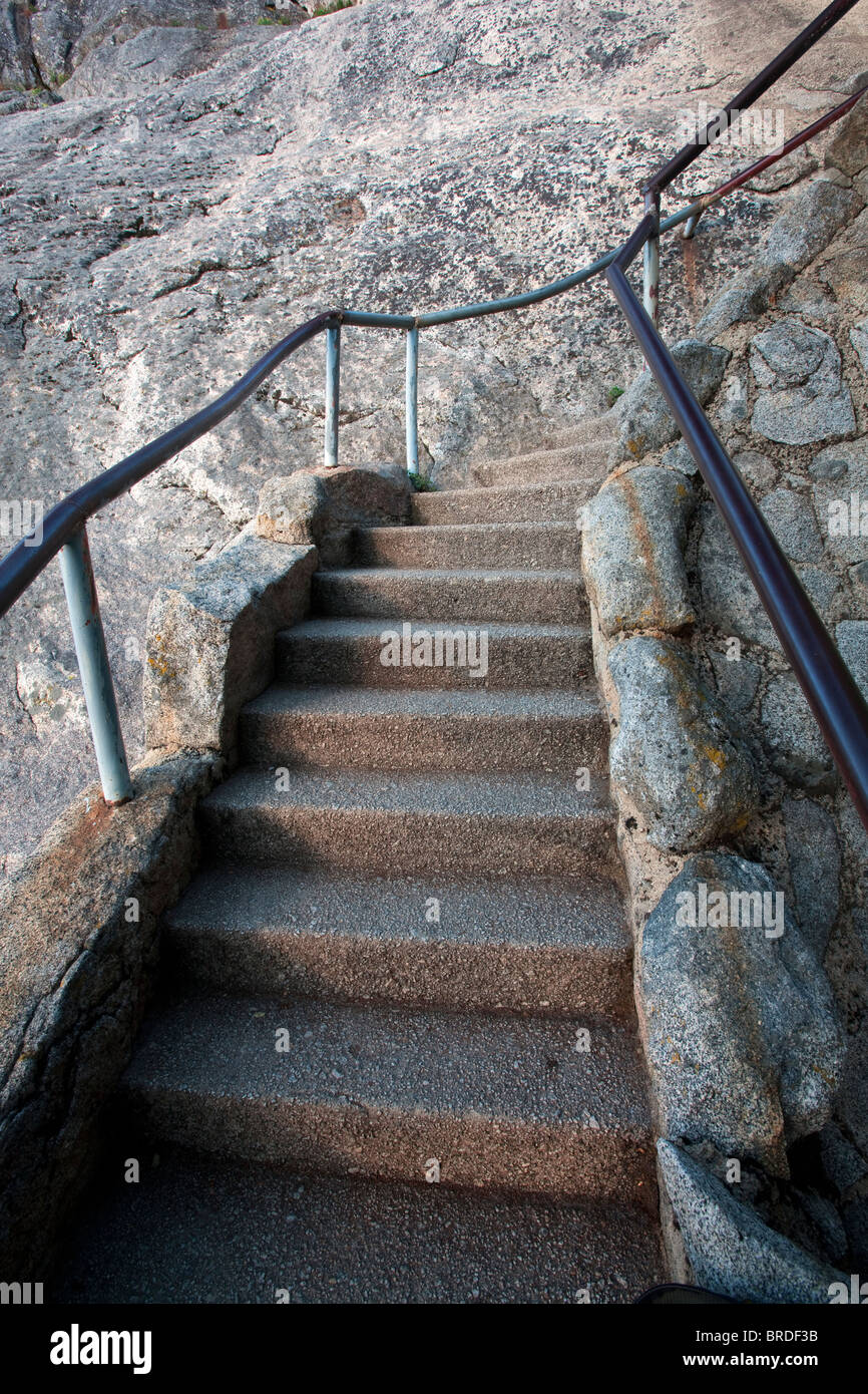 Escalier vers Moro Rock. Sequoia National Park, Californie Banque D'Images