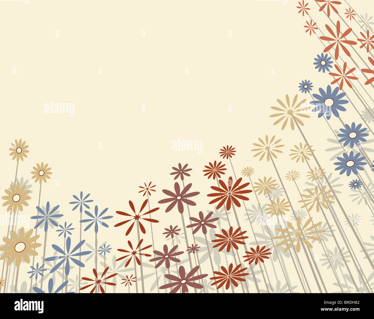 Illustration d'un contexte flowery with copy space Banque D'Images