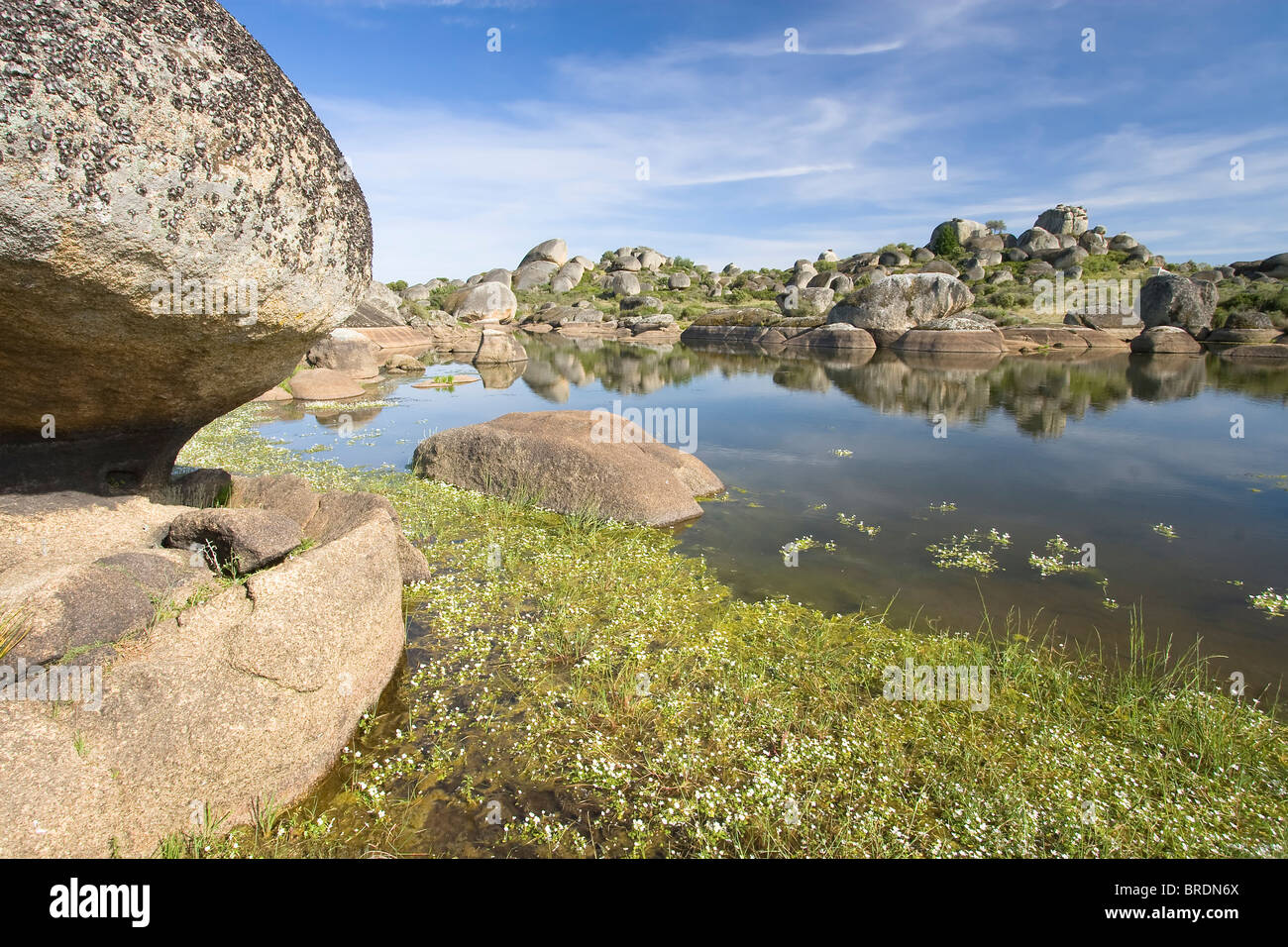 Lac de los Barruecos, Caceres, Espagne Banque D'Images