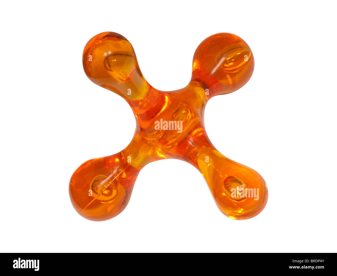 Masseur Orange. Isolé sur fond blanc avec chemin de détourage. Banque D'Images