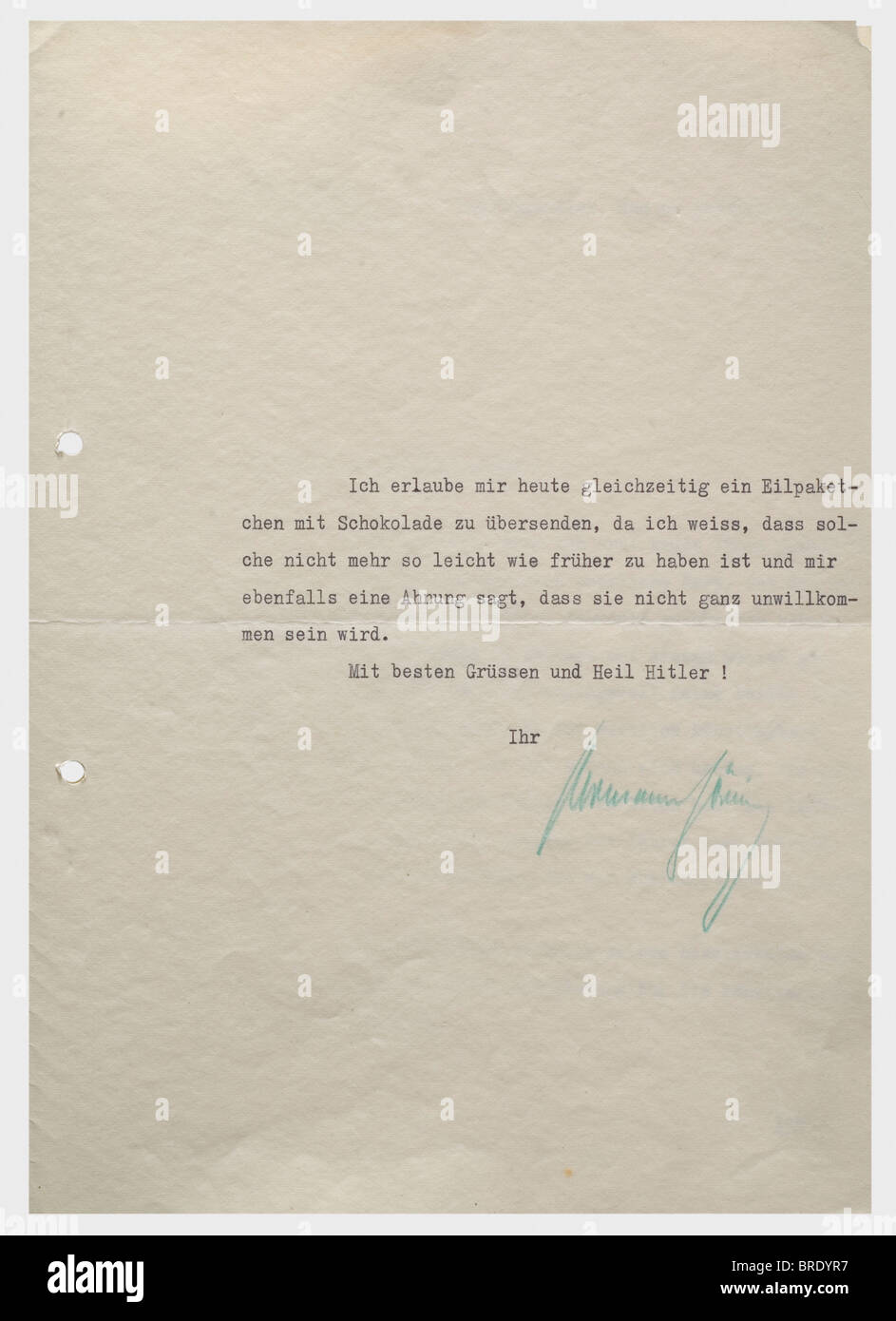 Le Professeur Gerdy Troost Lettre De Hermann Goring Lettre De Remerciement Headquarter 6 Fevrier 1943 Avec La Rubrique Le Grand Empire Allemand Au Dessus De L Aigle Du Grand Prevot Le Professeur Gerdy Troost Lettre De Hermann Goring Lettre De Remerciement Headquarter 6 Fevrier 1943 Avec La Rubrique Le Grand Empire Allemand Au Dessus De L Aigle Du Grand Prevot