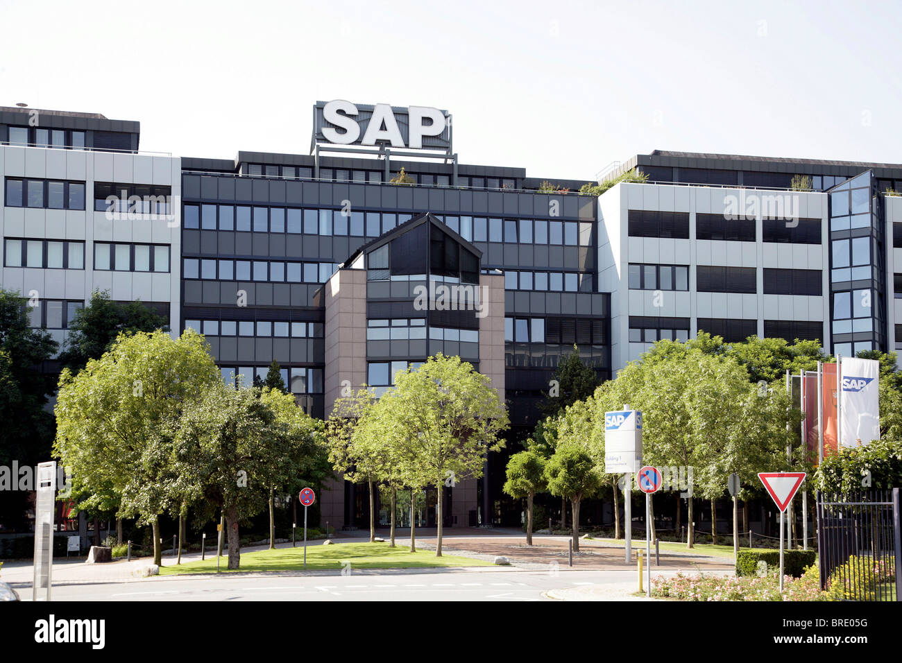 Siège de la société de logiciels SAP AG à Walldorf, Bade-Wurtemberg, Allemagne, Europe Banque D'Images
