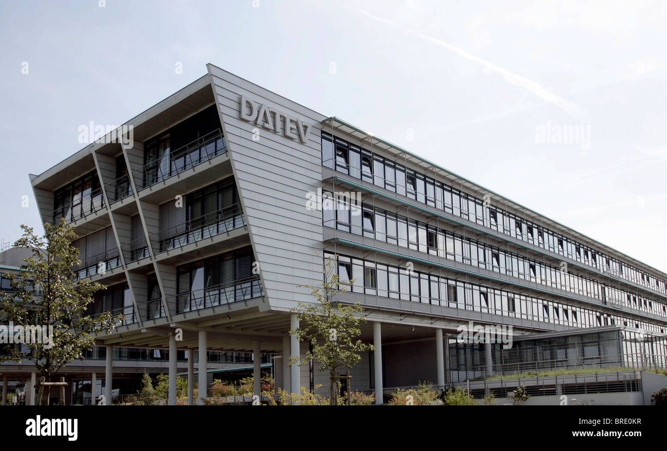 Siège de DATEV eG, centre de traitement des données pour les comptables, commissaires aux comptes, des avocats et des entreprises à Nuremberg Banque D'Images