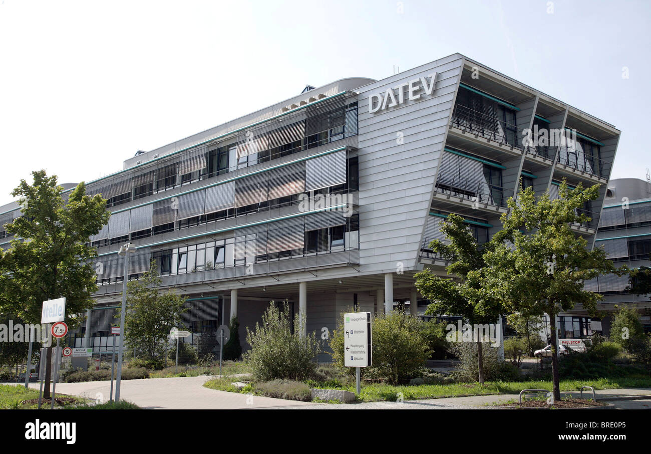 Siège de DATEV eG, centre de traitement des données pour les comptables, commissaires aux comptes, des avocats et des entreprises à Nuremberg Banque D'Images