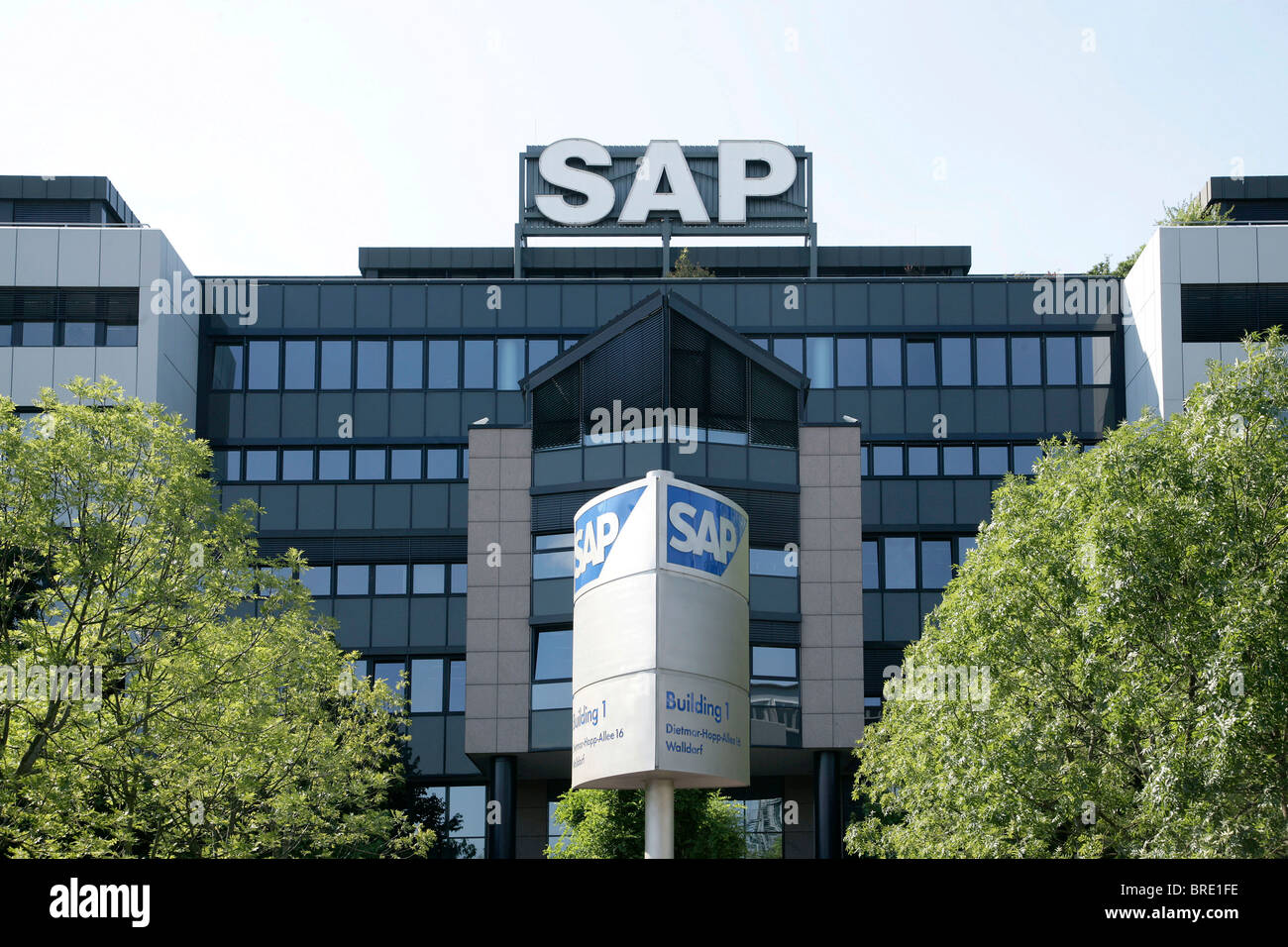 Siège de la société de logiciels SAP AG à Walldorf, Bade-Wurtemberg, Allemagne, Europe Banque D'Images