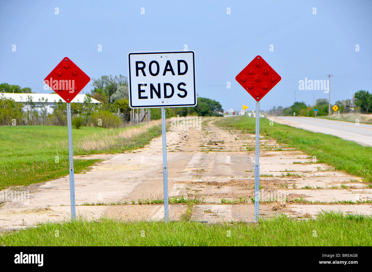 La route 66 près de Illinois ODell Banque D'Images