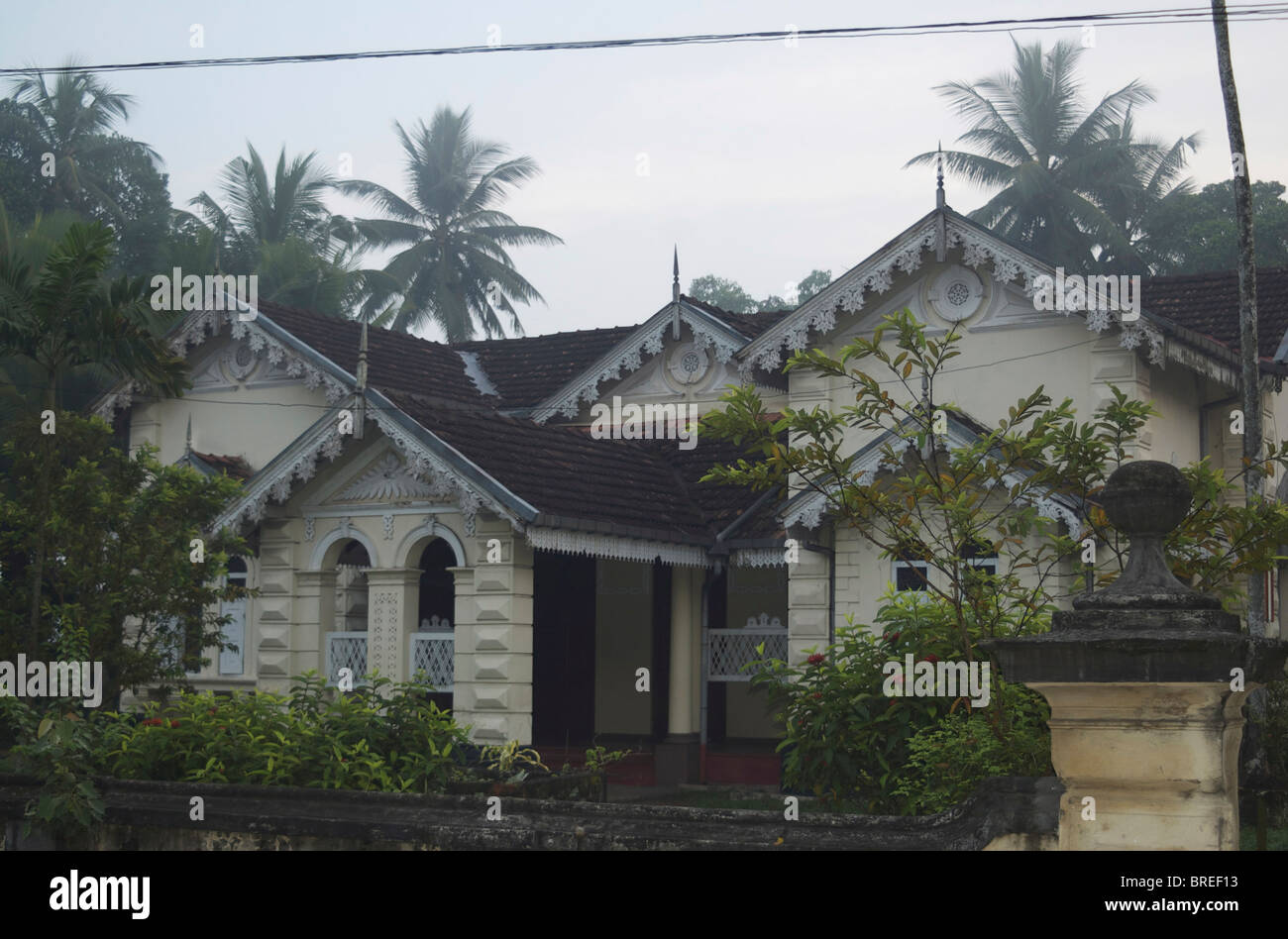 Magnifique maison coloniale au Sri Lanka Banque D'Images