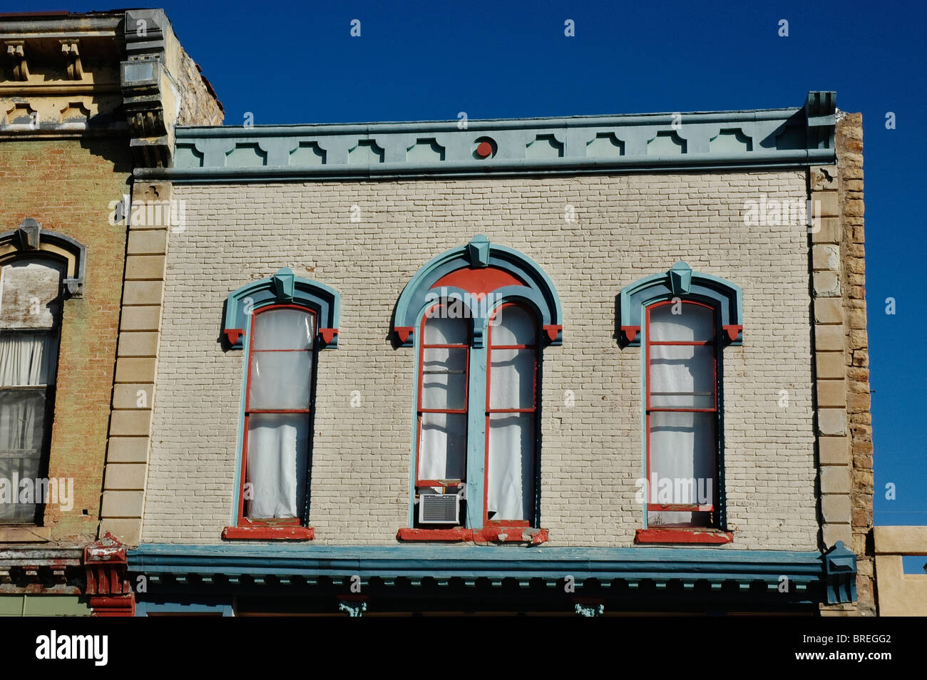 Bâtiments le long pont historique Rue Las Vegas NM Banque D'Images