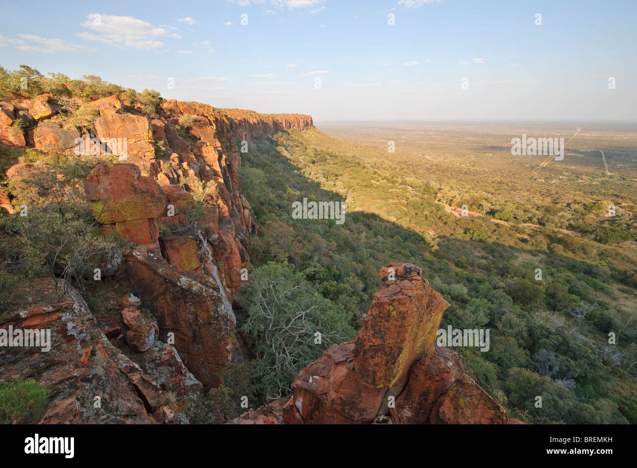 De l'escarpement du plateau de Waterberg, le Parc National de Waterberg, Namibie, Afrique Banque D'Images