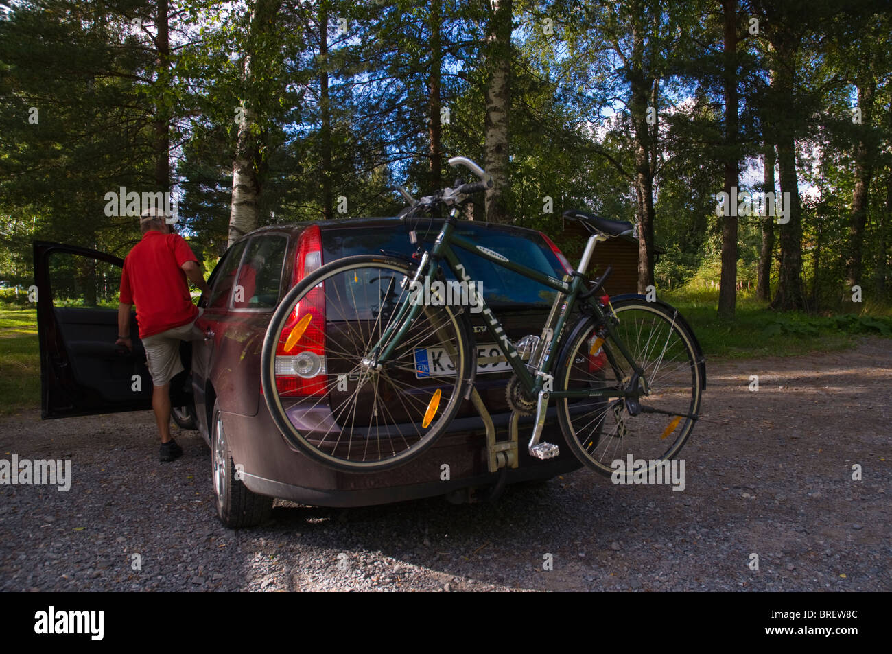 Location voiture Finlande, au dos de l'Europe du nord Banque D'Images