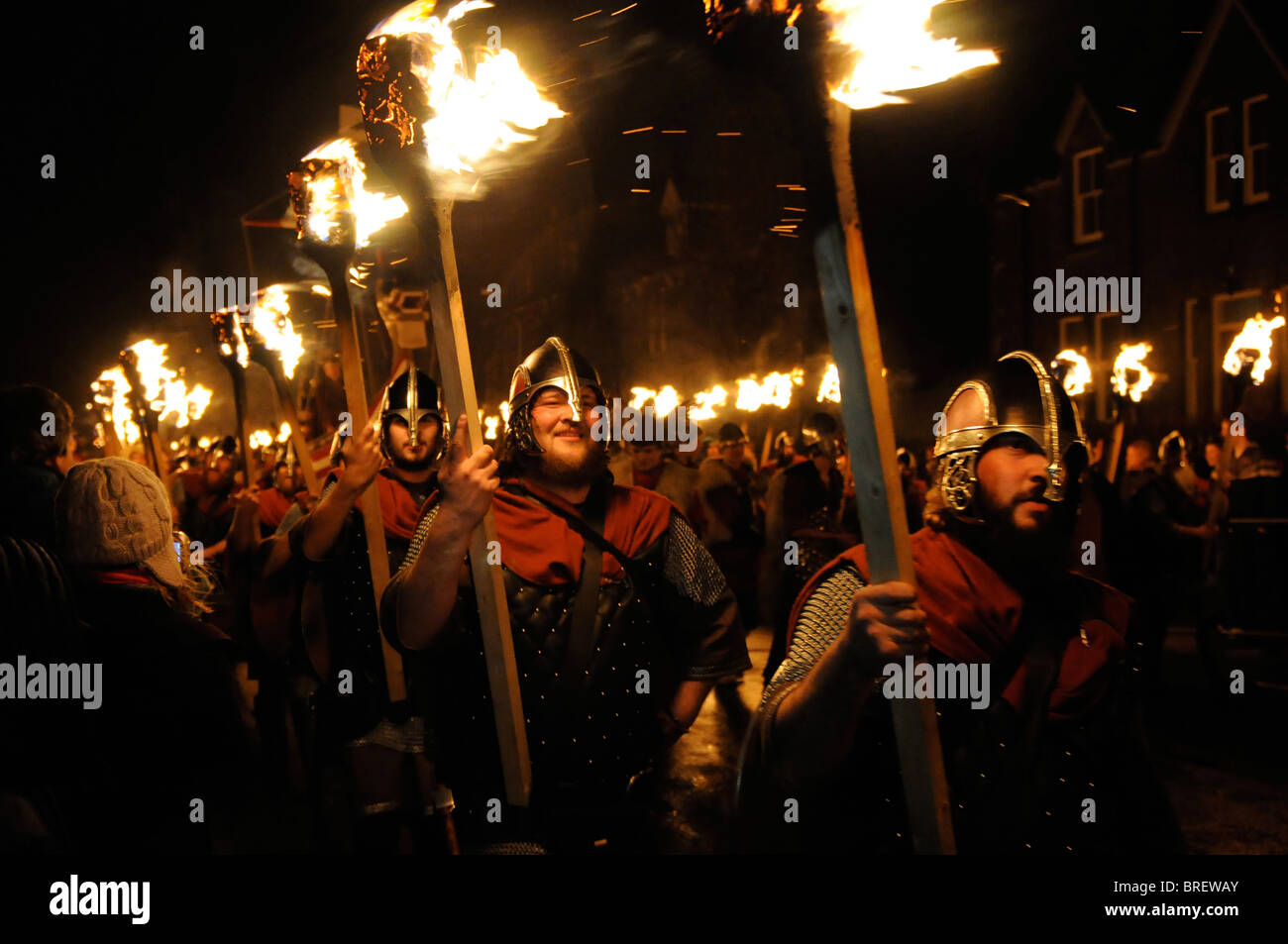 Up Helly Aa, fête du Feu , , Shetland Lerwick Banque D'Images