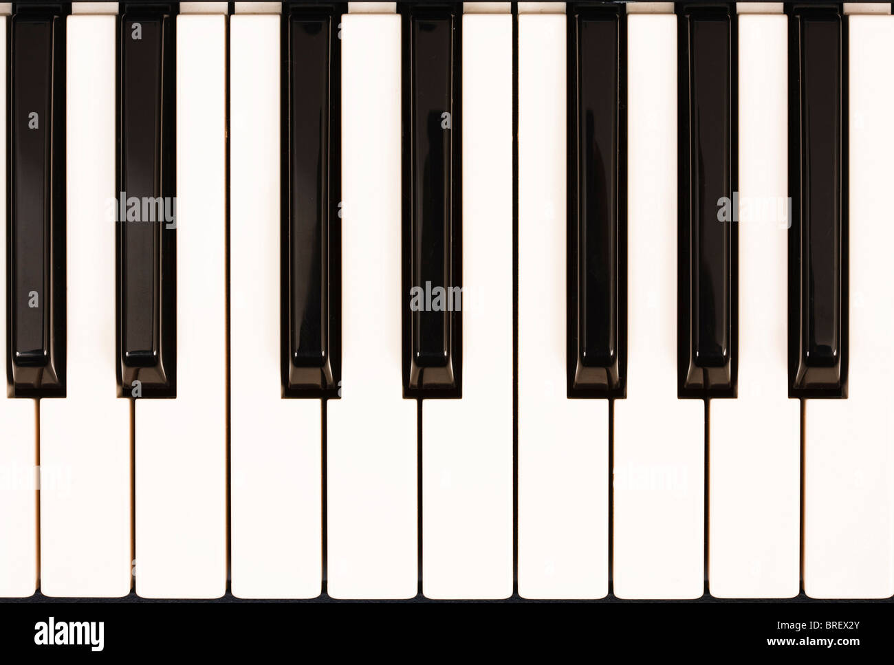 Libre de touches de piano (vue de dessus Banque D'Images