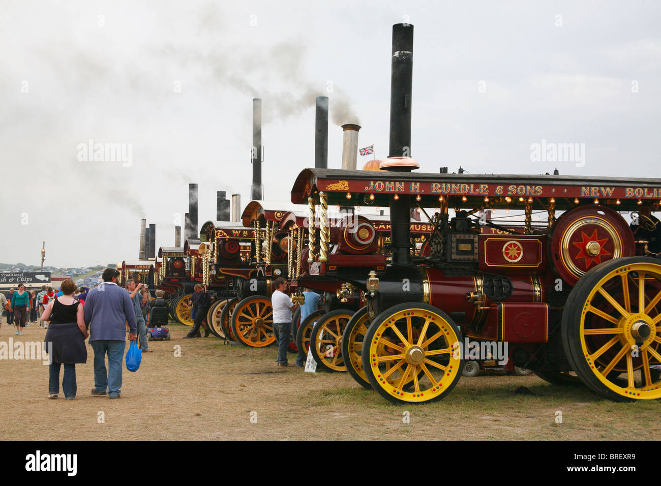 Les moteurs de traction à vapeur au great dorset steam fair Banque D'Images