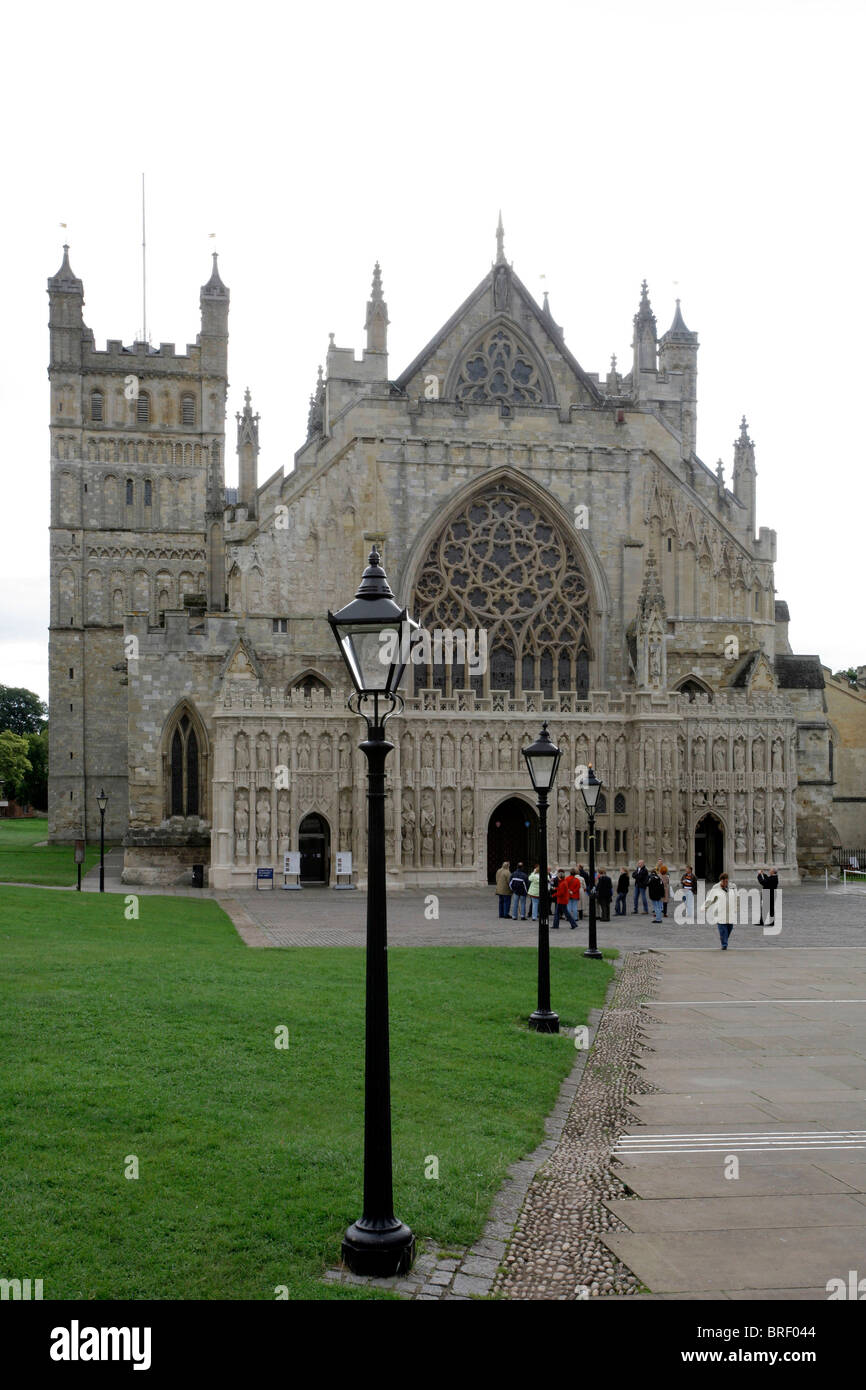 Cathédrale, Exeter, Devon, Angleterre du Sud, Grande-Bretagne, Europe Banque D'Images