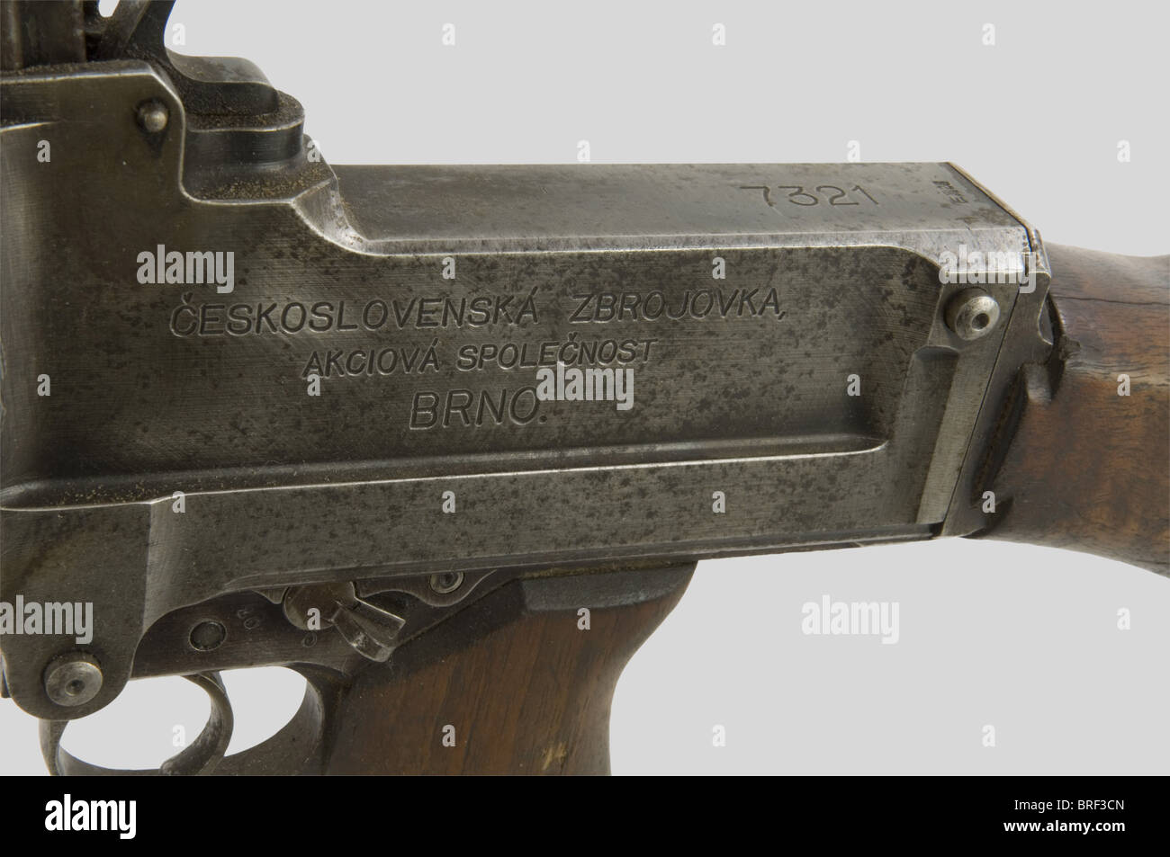 Armes à feu, FM ZB 'Kulomet', calibre 8 x 57, no 7321, réf. En 1927, marqué 'Ceskoslovenska-Zbrojovka-Akciovq-Spolecnosc-Brno.Zb.Vz26'. Exemple d'incomplet (marque la tête de culasse) qui se retrouva rateen dotation dans l'Armée Allemande hors de la Seconde Guerre mondiale. Première catégorie sous conditions générales, , Banque D'Images